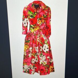 Samantha Sung Audrey Shirtdress belted Floral Dress